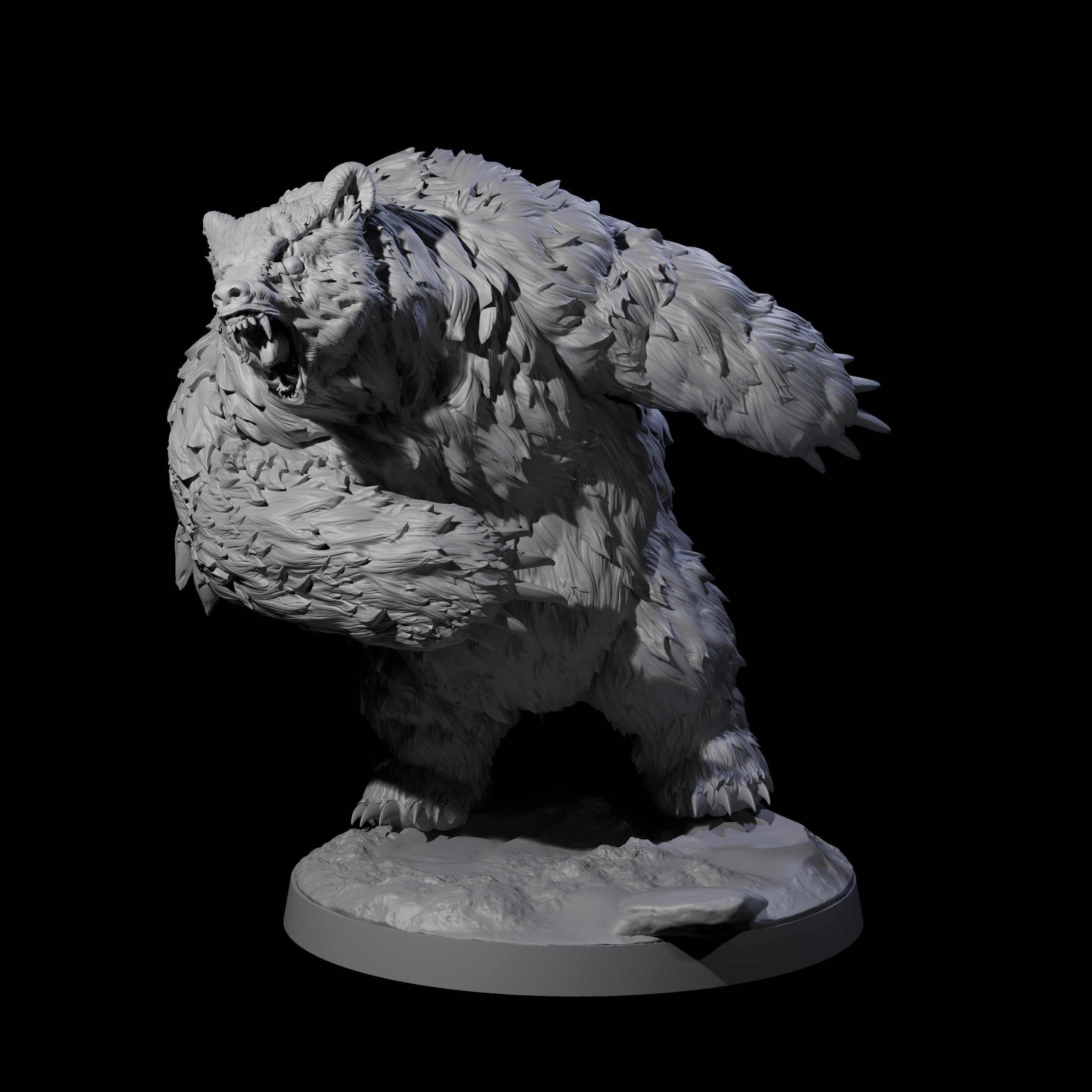Battle Hardened Dire Bear C Miniature for Dungeons and Dragons, Pathfinder or other TTRPGs