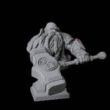 Battlehammer Dwarf Bust Miniature for Dungeons and Dragons, Pathfinder or other TTRPGs