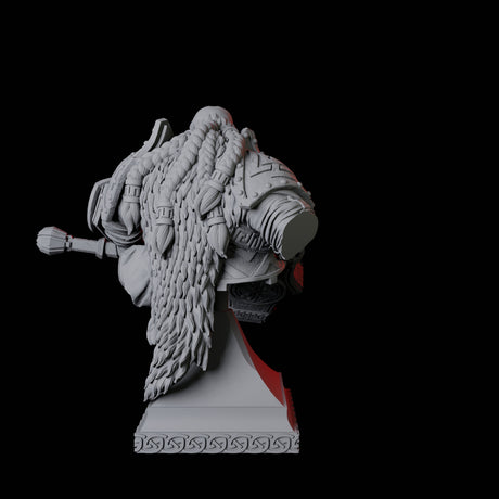 Battlehammer Dwarf Bust Miniature for Dungeons and Dragons, Pathfinder or other TTRPGs