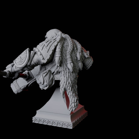 Battlehammer Dwarf Bust Miniature for Dungeons and Dragons, Pathfinder or other TTRPGs