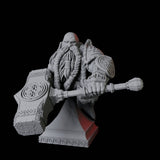 Battlehammer Dwarf Bust Miniature for Dungeons and Dragons, Pathfinder or other TTRPGs
