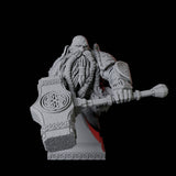 Battlehammer Dwarf Bust Miniature for Dungeons and Dragons, Pathfinder or other TTRPGs