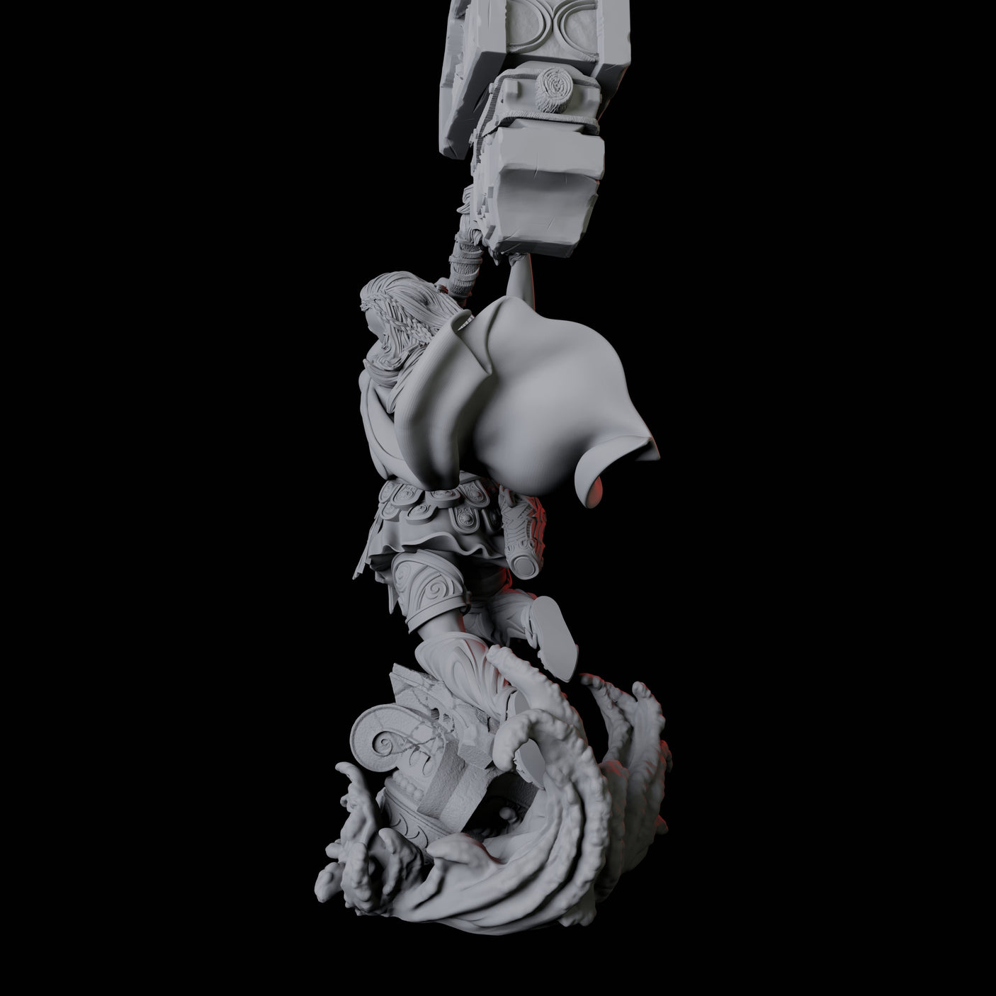 Battlemaiden Giantess B Miniature for Dungeons and Dragons, Pathfinder or other TTRPGs