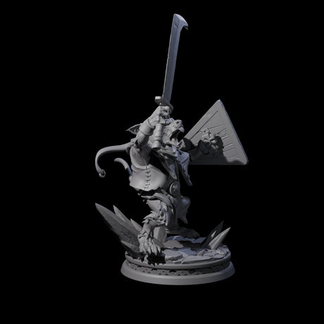 Battleraged Ratfolk Fighter Miniature for Dungeons and Dragons, Pathfinder or other TTRPGs