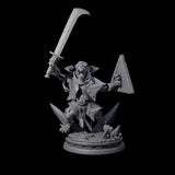 Battleraged Ratfolk Fighter Miniature for Dungeons and Dragons, Pathfinder or other TTRPGs