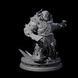 Battlescarred Ogre Captain Miniature for Dungeons and Dragons, Pathfinder or other TTRPGs