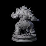 Battlescarred Ogre Captain Miniature for Dungeons and Dragons, Pathfinder or other TTRPGs