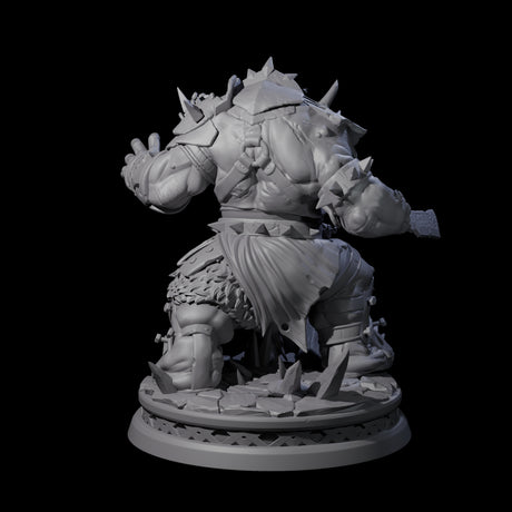 Battlescarred Ogre Captain Miniature for Dungeons and Dragons, Pathfinder or other TTRPGs
