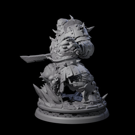 Battlescarred Ogre Captain Miniature for Dungeons and Dragons, Pathfinder or other TTRPGs
