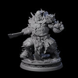 Battlescarred Ogre Captain Miniature for Dungeons and Dragons, Pathfinder or other TTRPGs