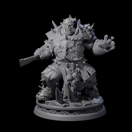 Battlescarred Ogre Captain Miniature for Dungeons and Dragons, Pathfinder or other TTRPGs