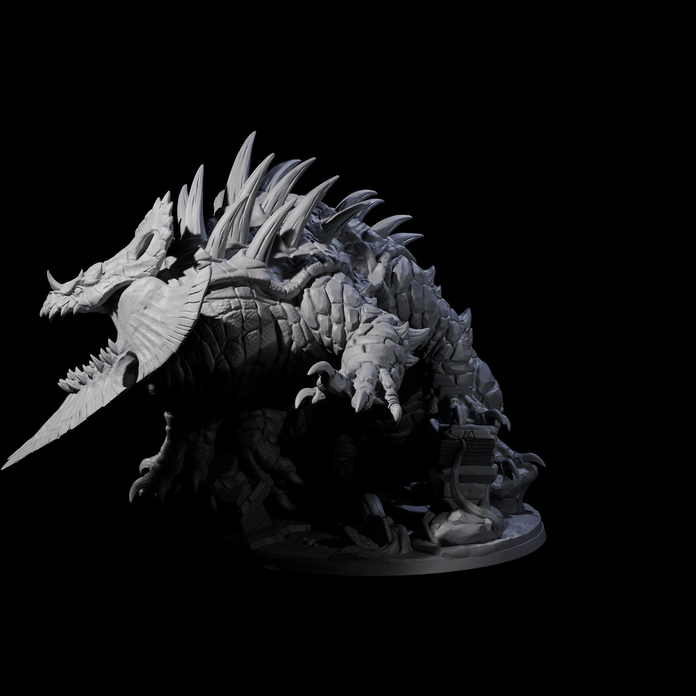 Bearded Basilisk Miniature for Dungeons and Dragons, Pathfinder or other TTRPGs
