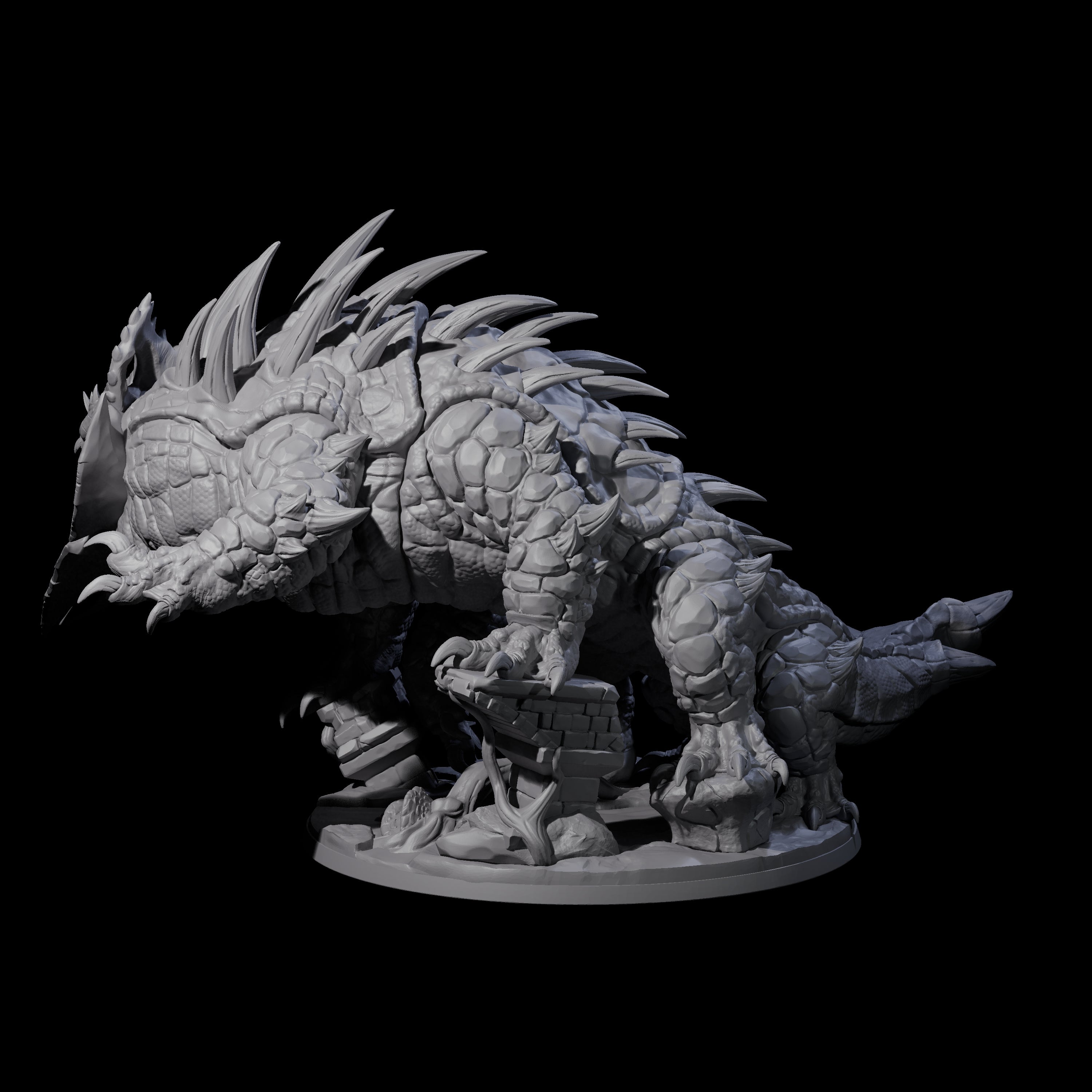 Bearded Basilisk Miniature for Dungeons and Dragons, Pathfinder or other TTRPGs