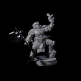 Bearded Tiefling Necromancer Miniature for Dungeons and Dragons, Pathfinder or other TTRPGs