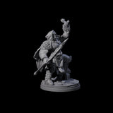 Bearded Tiefling Necromancer Miniature for Dungeons and Dragons, Pathfinder or other TTRPGs