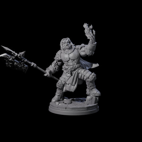 Bearded Tiefling Necromancer Miniature for Dungeons and Dragons, Pathfinder or other TTRPGs
