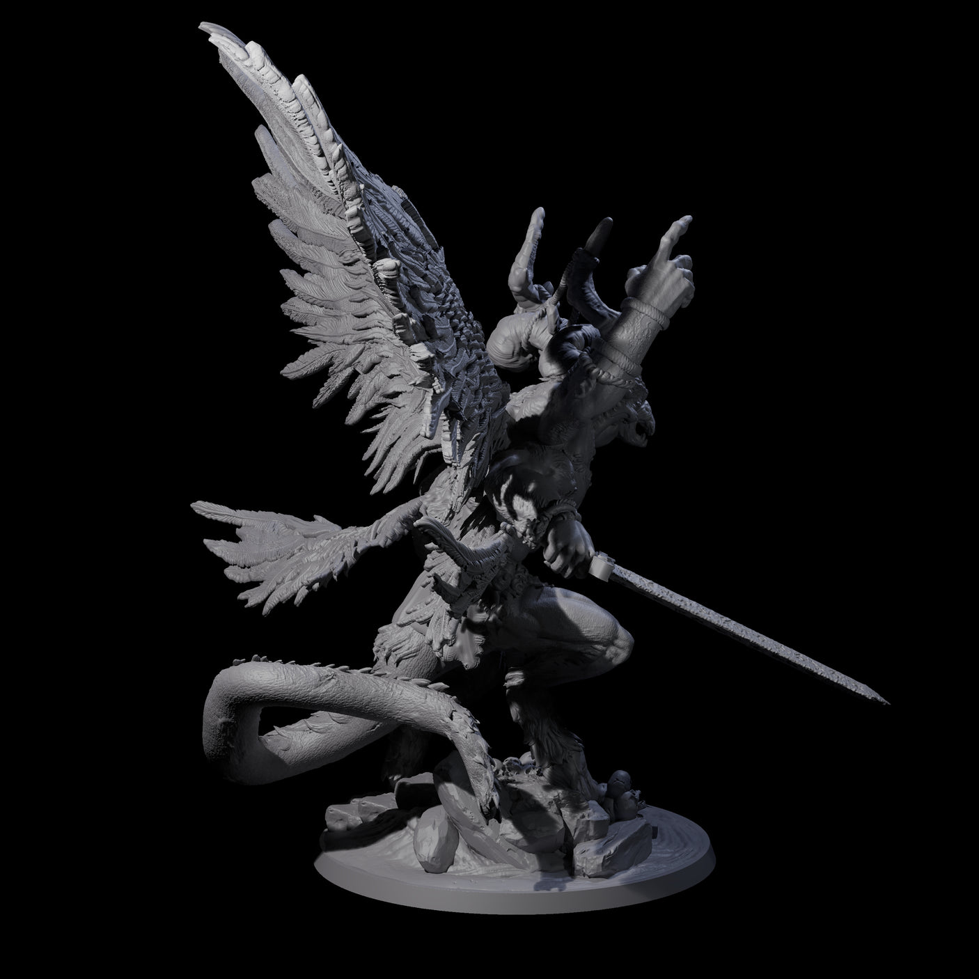 Beastman Balor Miniature for Dungeons and Dragons, Pathfinder or other TTRPGs