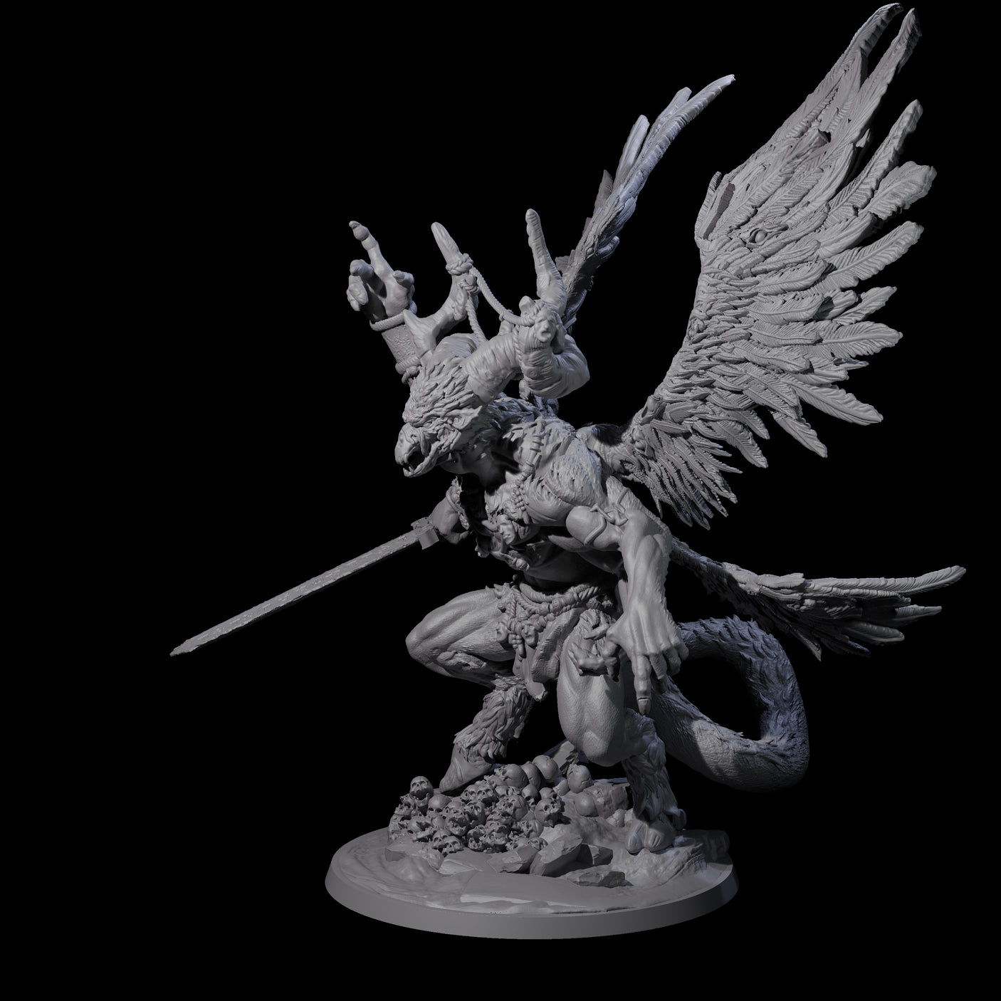 Beastman Balor Miniature for Dungeons and Dragons, Pathfinder or other TTRPGs