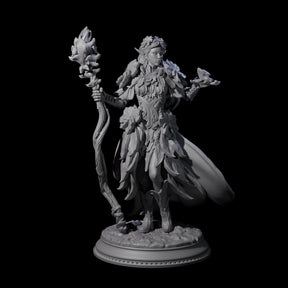 Beautiful Fae Court Magician Miniature for Dungeons and Dragons, Pathfinder or other TTRPGs
