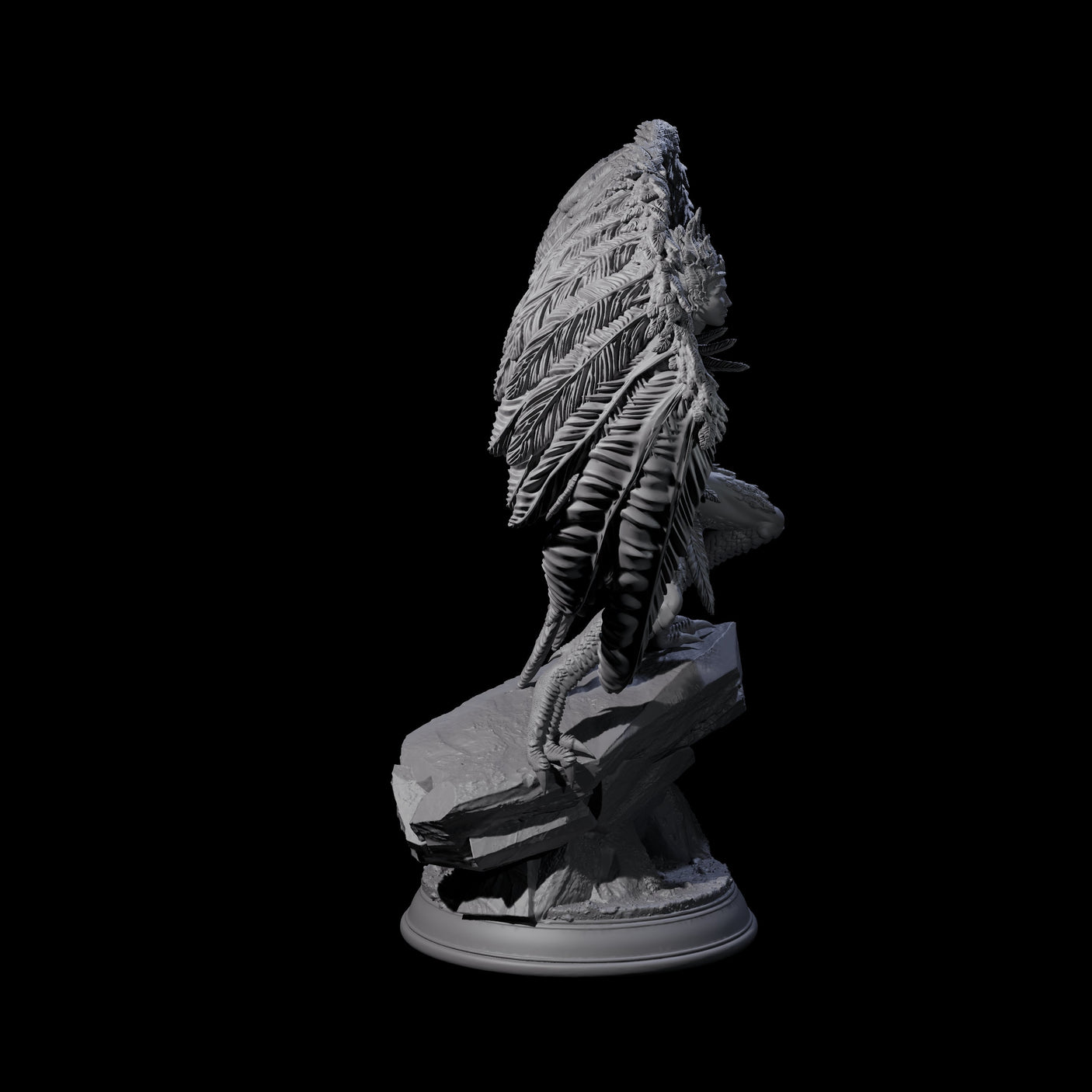 Beautiful Harpy Miniature for Dungeons and Dragons, Pathfinder or other TTRPGs