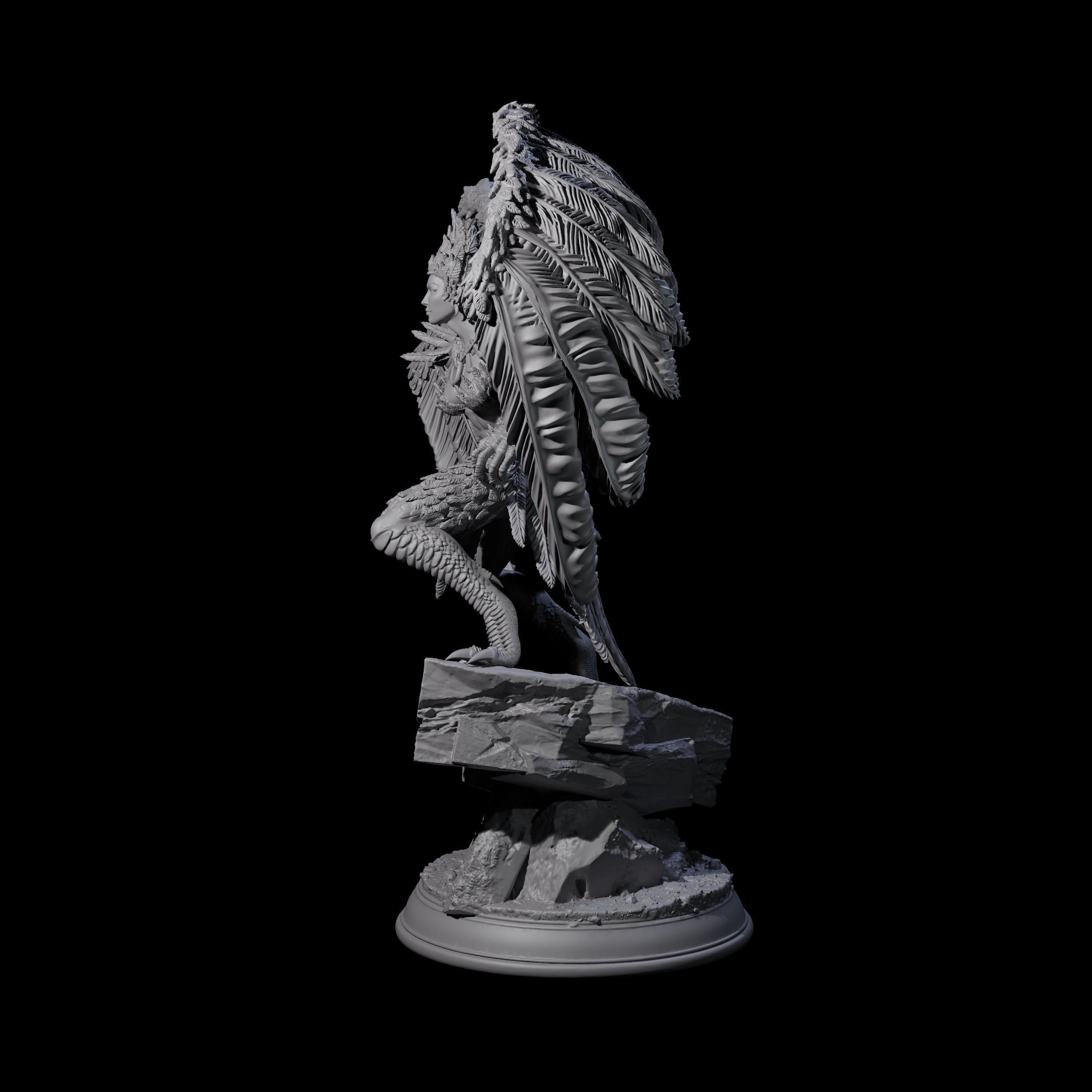 Beautiful Harpy Miniature for Dungeons and Dragons, Pathfinder or other TTRPGs