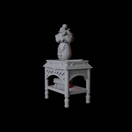 Bedside Table Miniature for Dungeons and Dragons, Pathfinder or other TTRPGs