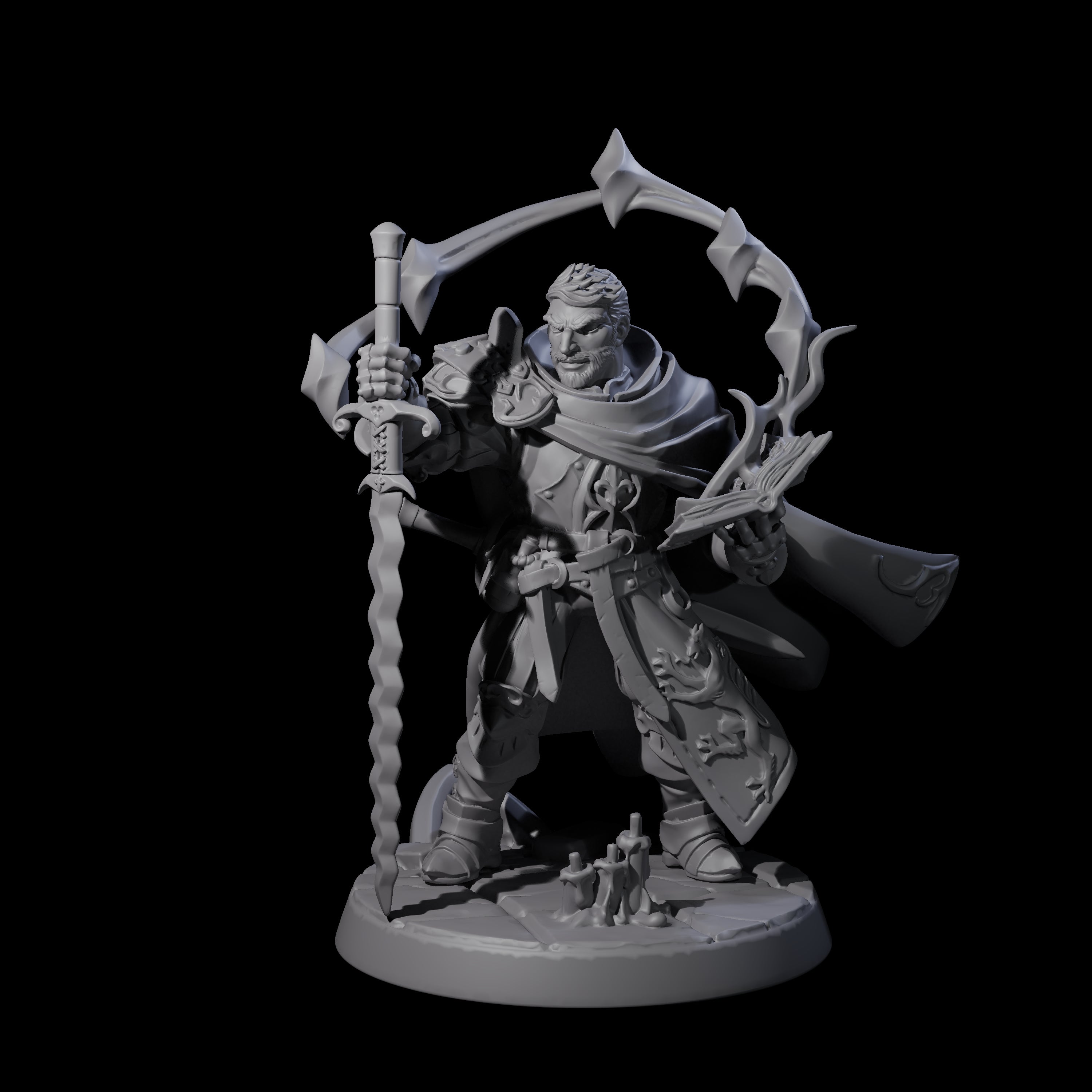 Beefy Paladin Sorcerer Miniature for Dungeons and Dragons, Pathfinder or other TTRPGs