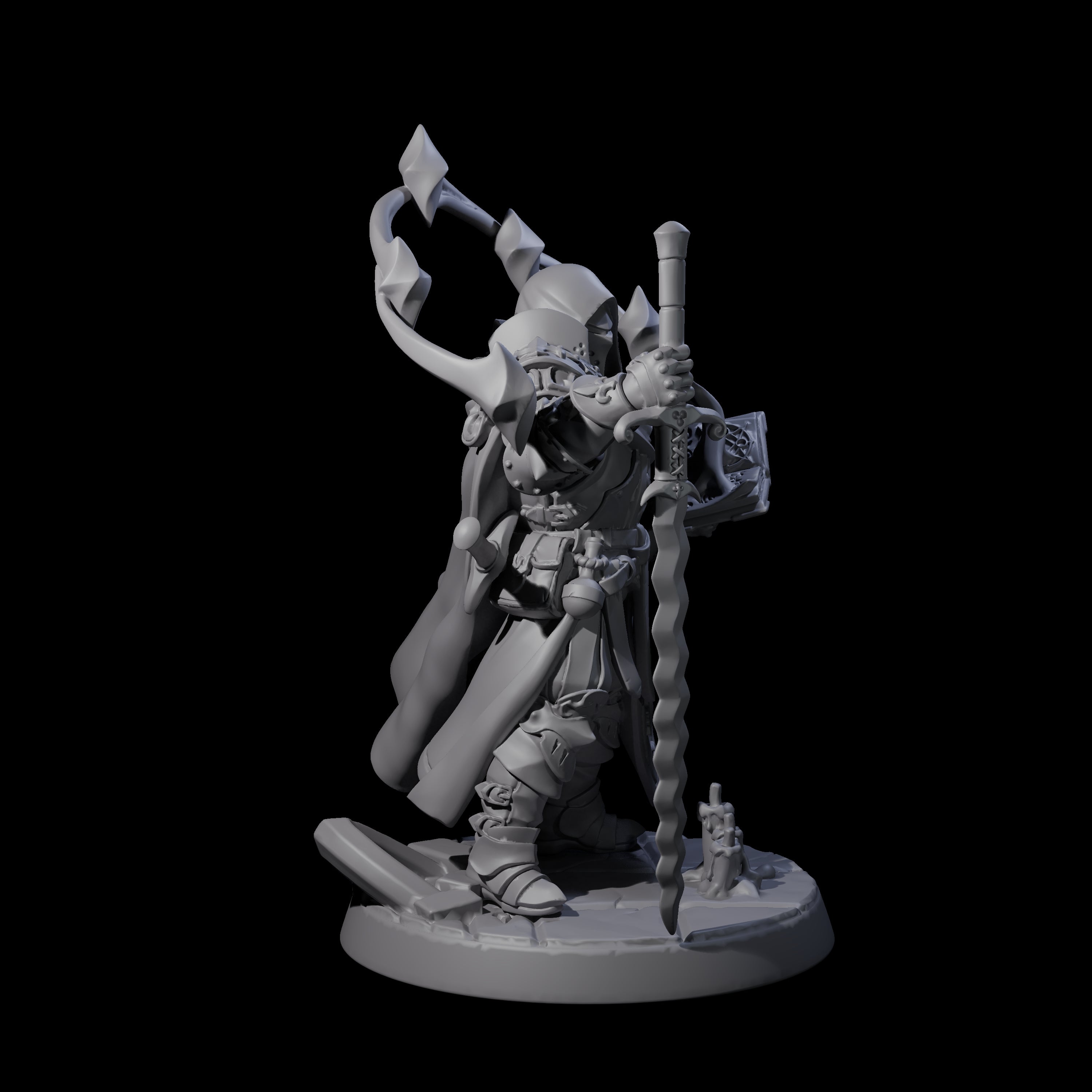 Beefy Paladin Sorcerer Miniature for Dungeons and Dragons, Pathfinder or other TTRPGs