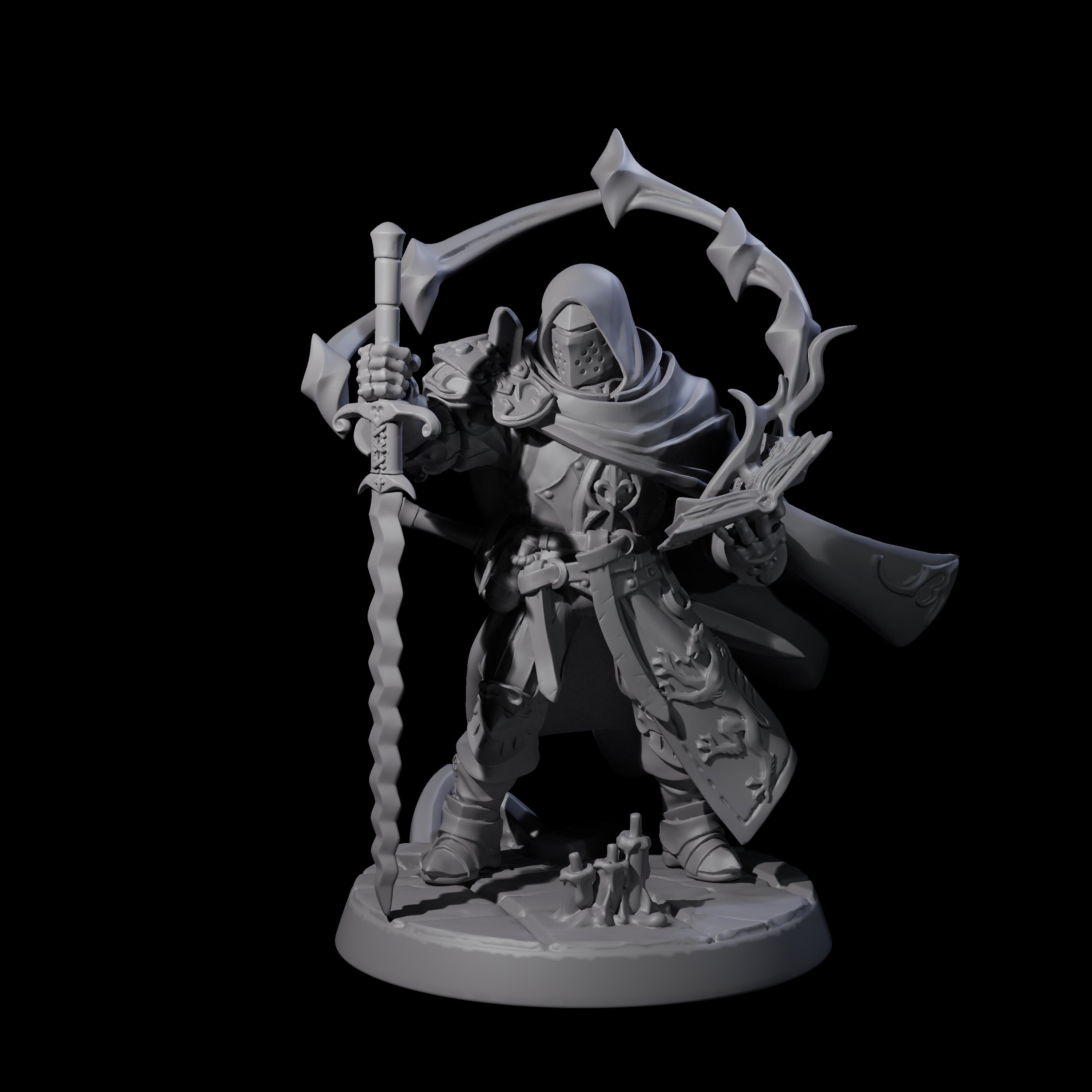 Beefy Paladin Sorcerer Miniature for Dungeons and Dragons, Pathfinder or other TTRPGs