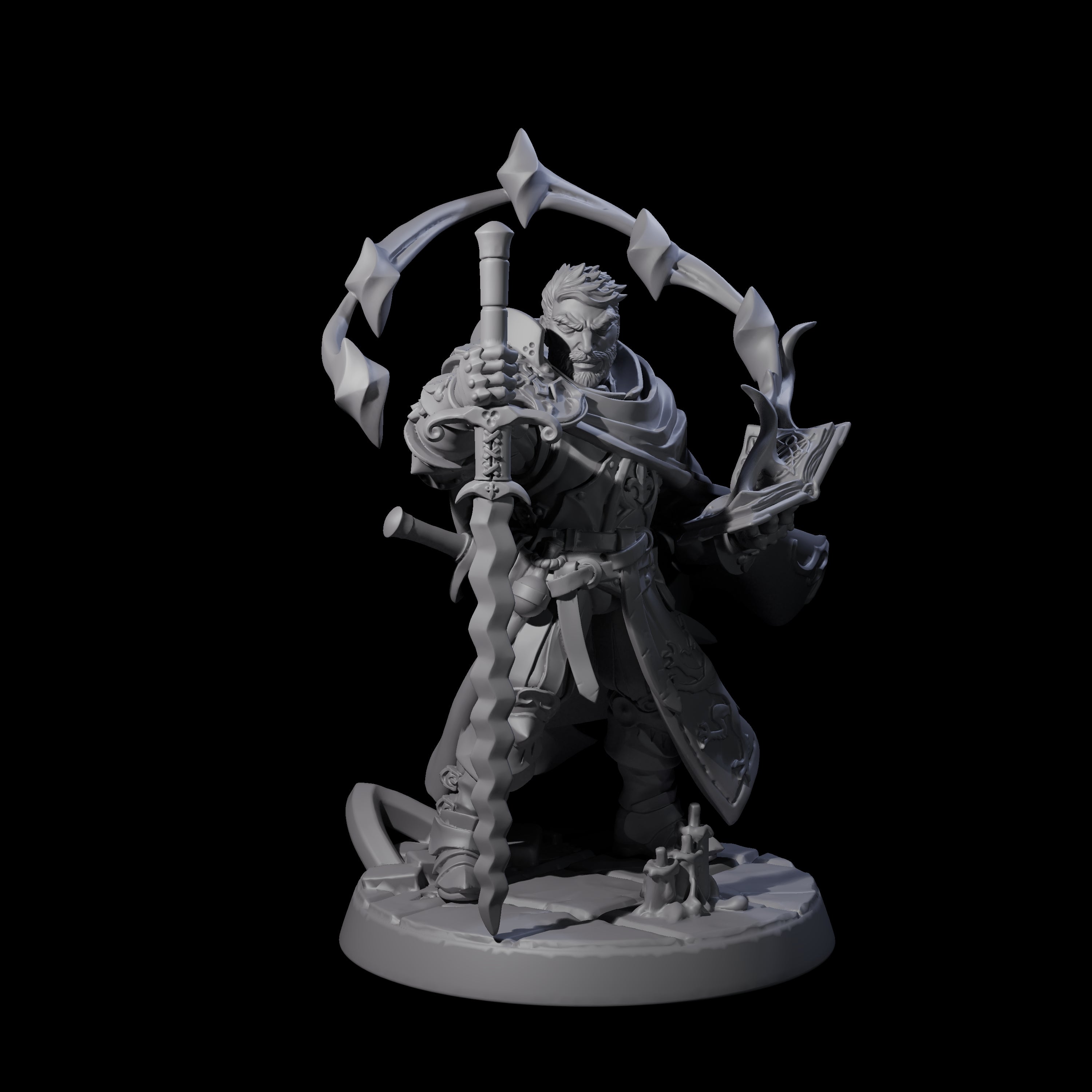 Beefy Paladin Sorcerer Miniature for Dungeons and Dragons, Pathfinder or other TTRPGs