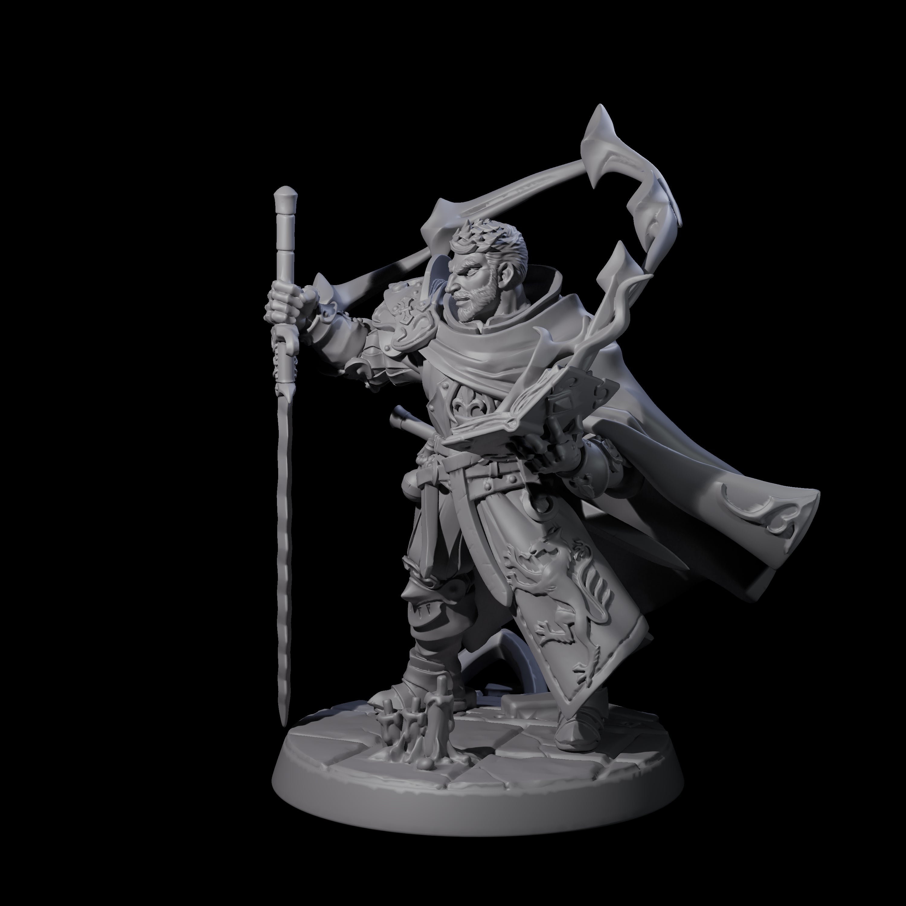 Beefy Paladin Sorcerer Miniature for Dungeons and Dragons, Pathfinder or other TTRPGs