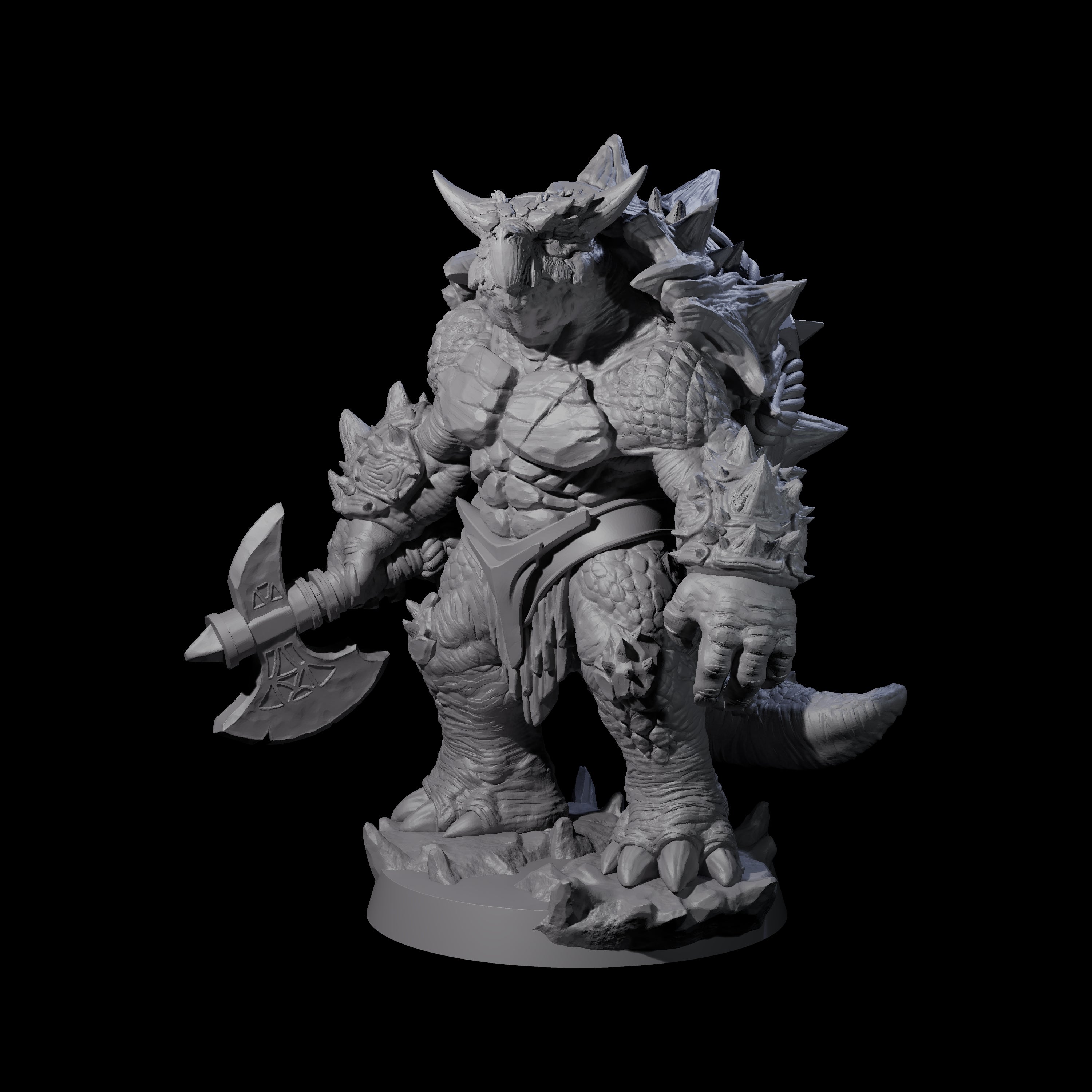 Beefy Tortle Warrior A Miniature for Dungeons and Dragons, Pathfinder or other TTRPGs