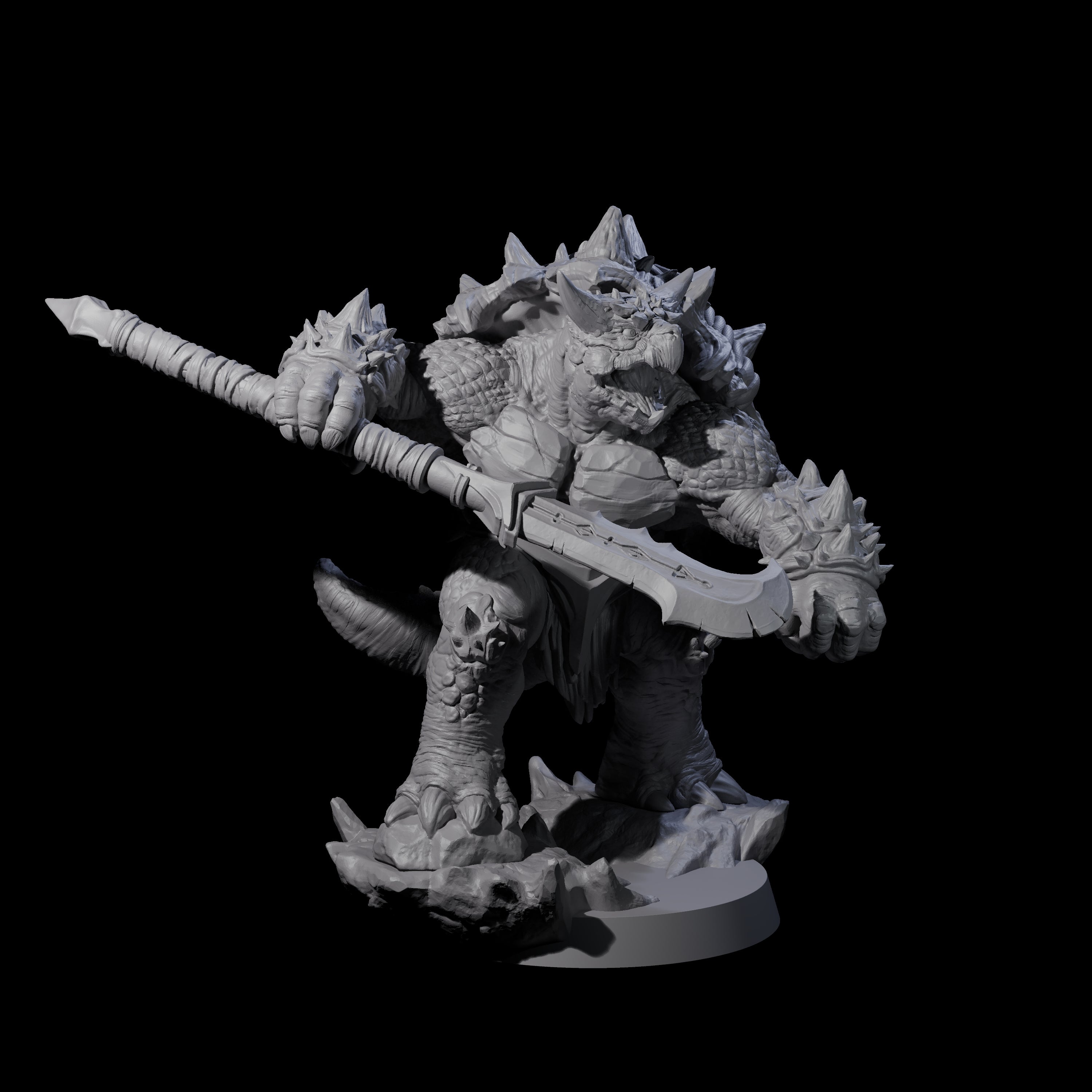 Beefy Tortle Warrior B Miniature for Dungeons and Dragons, Pathfinder or other TTRPGs