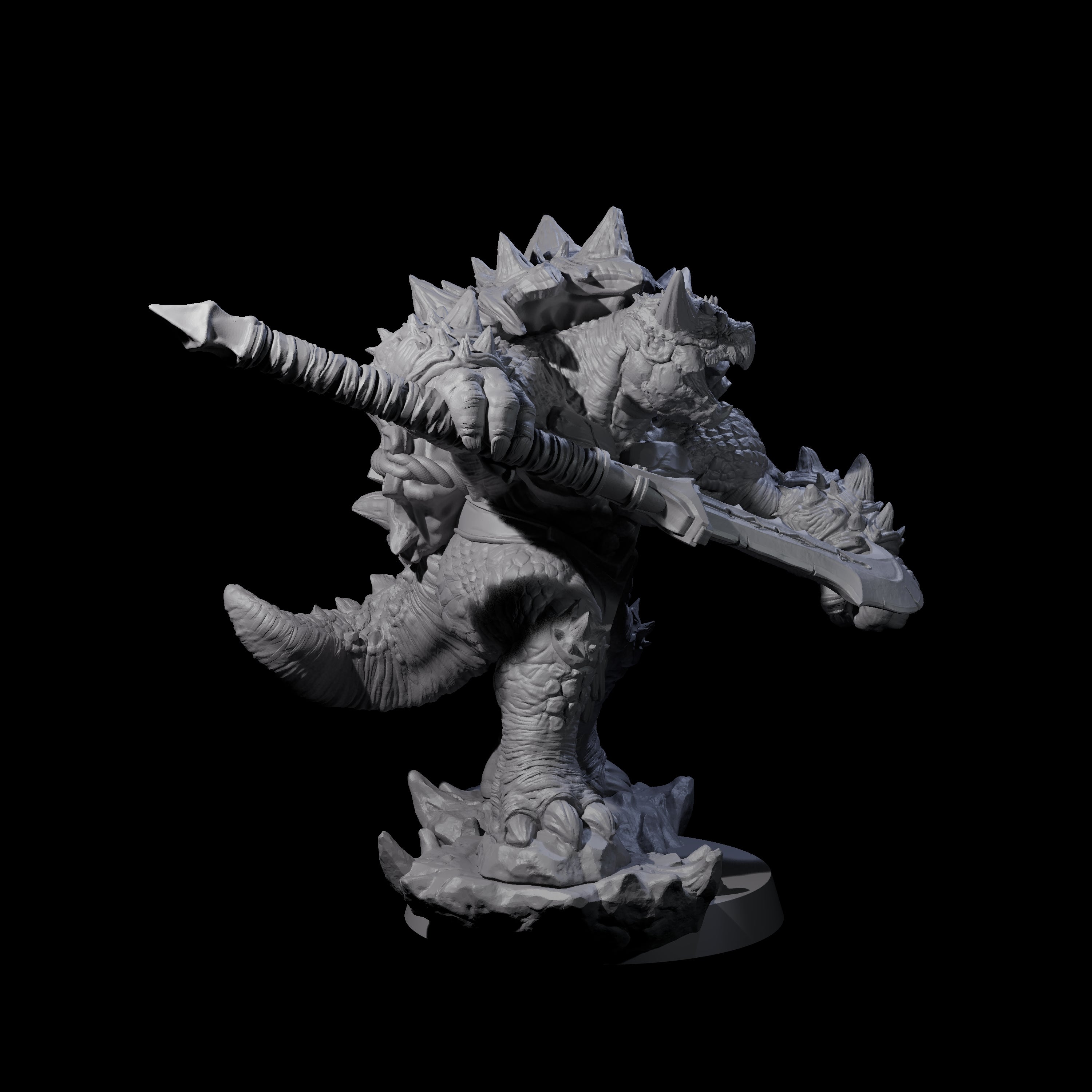 Beefy Tortle Warrior B Miniature for Dungeons and Dragons, Pathfinder or other TTRPGs