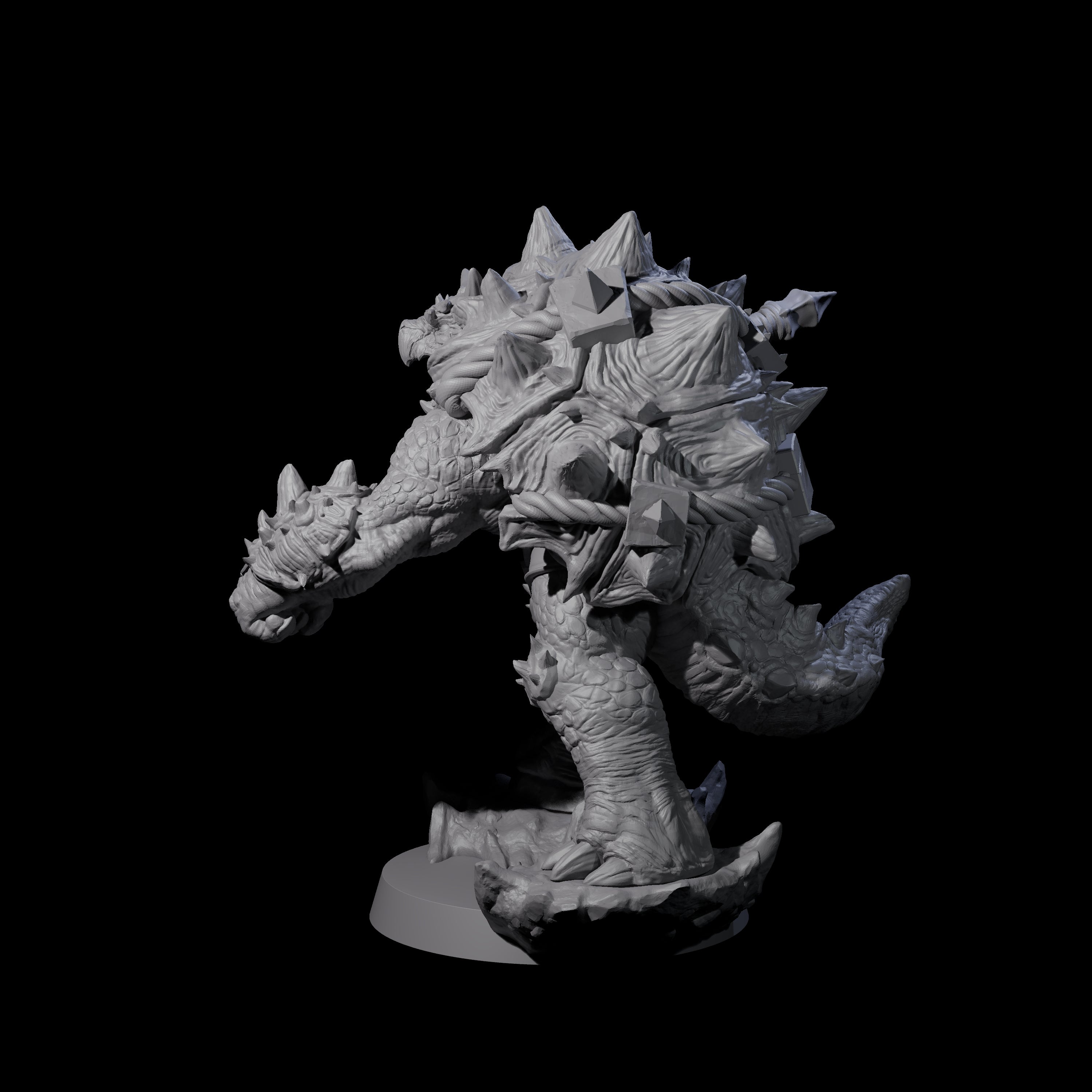 Beefy Tortle Warrior B Miniature for Dungeons and Dragons, Pathfinder or other TTRPGs