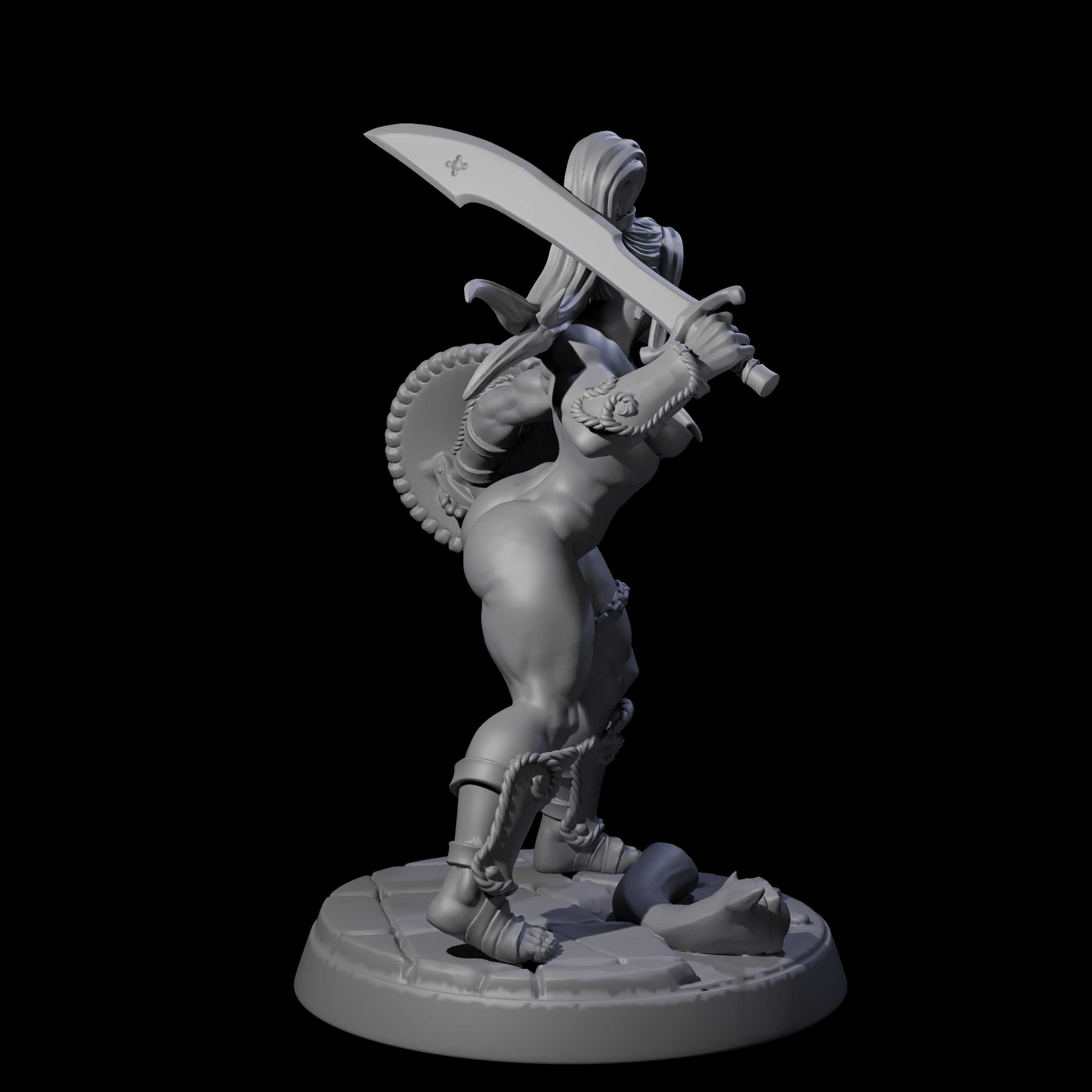 Beholder Slayer Pinup Miniature for Dungeons and Dragons, Pathfinder or other TTRPGs