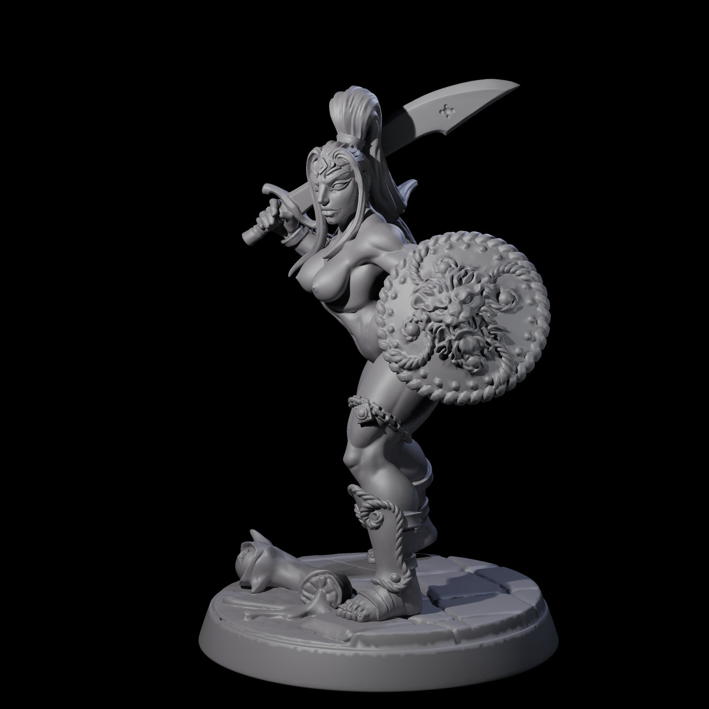 Beholder Slayer Pinup Miniature for Dungeons and Dragons, Pathfinder or other TTRPGs