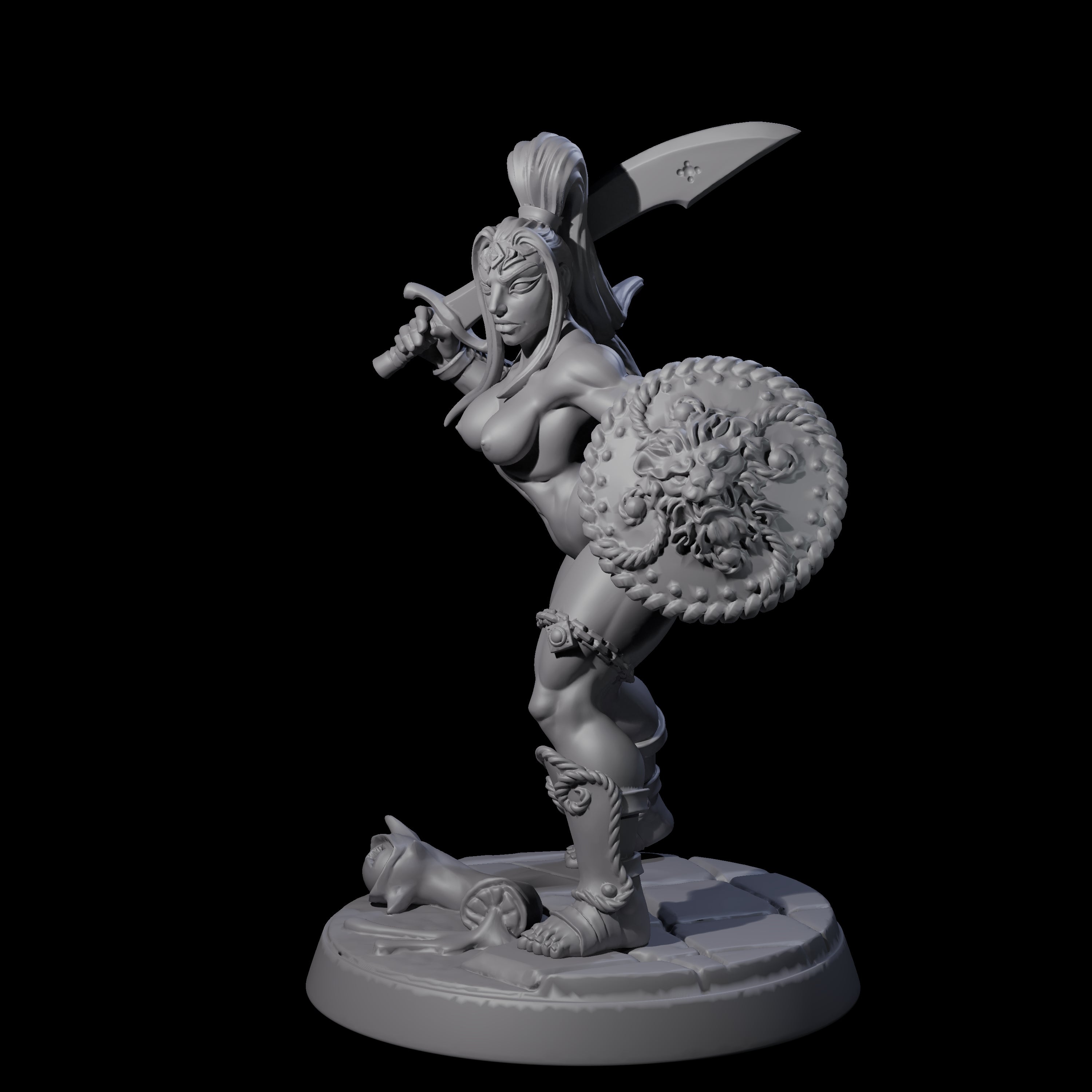 Beholder Slayer Pinup Miniature for Dungeons and Dragons, Pathfinder or other TTRPGs