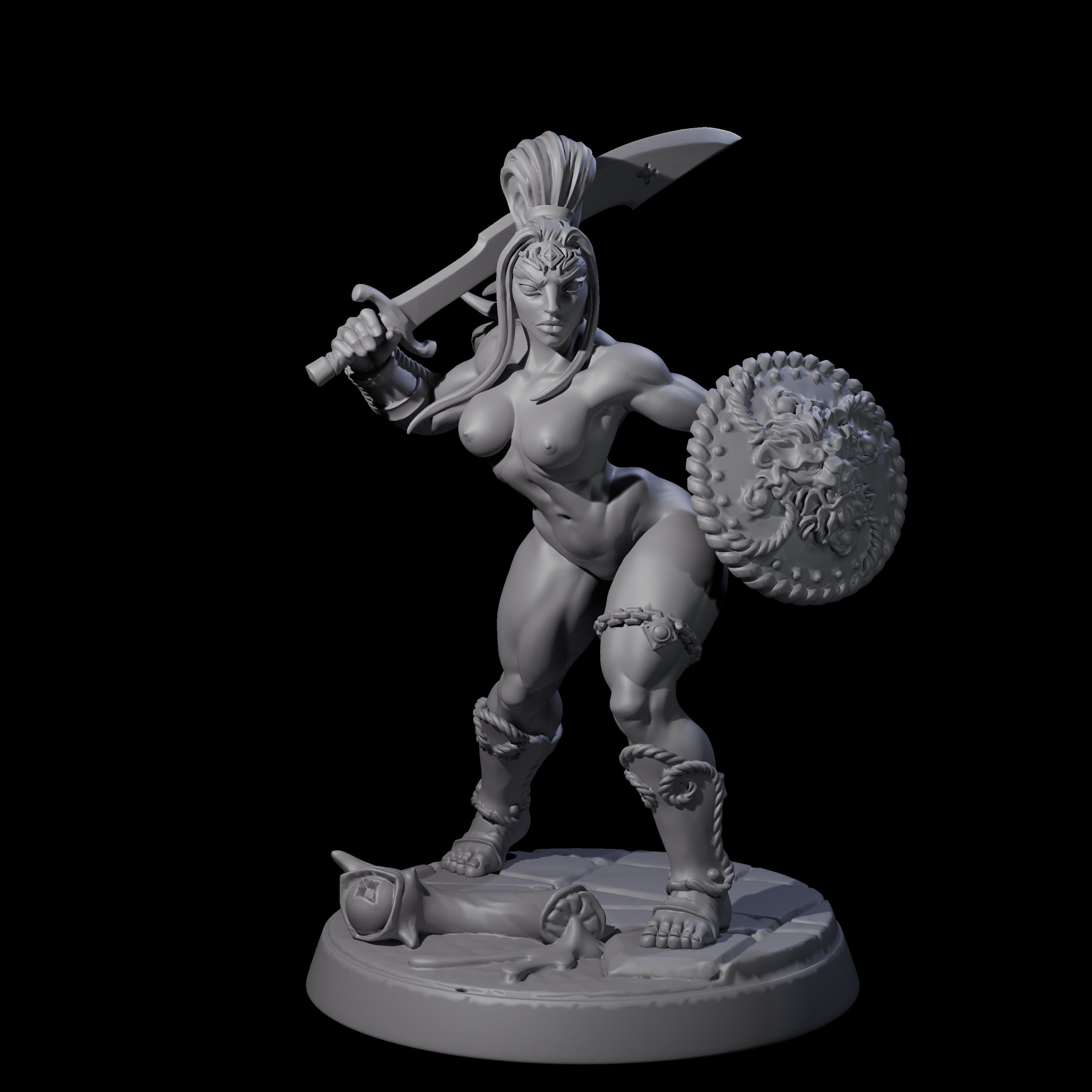 Beholder Slayer Pinup Miniature for Dungeons and Dragons, Pathfinder or other TTRPGs