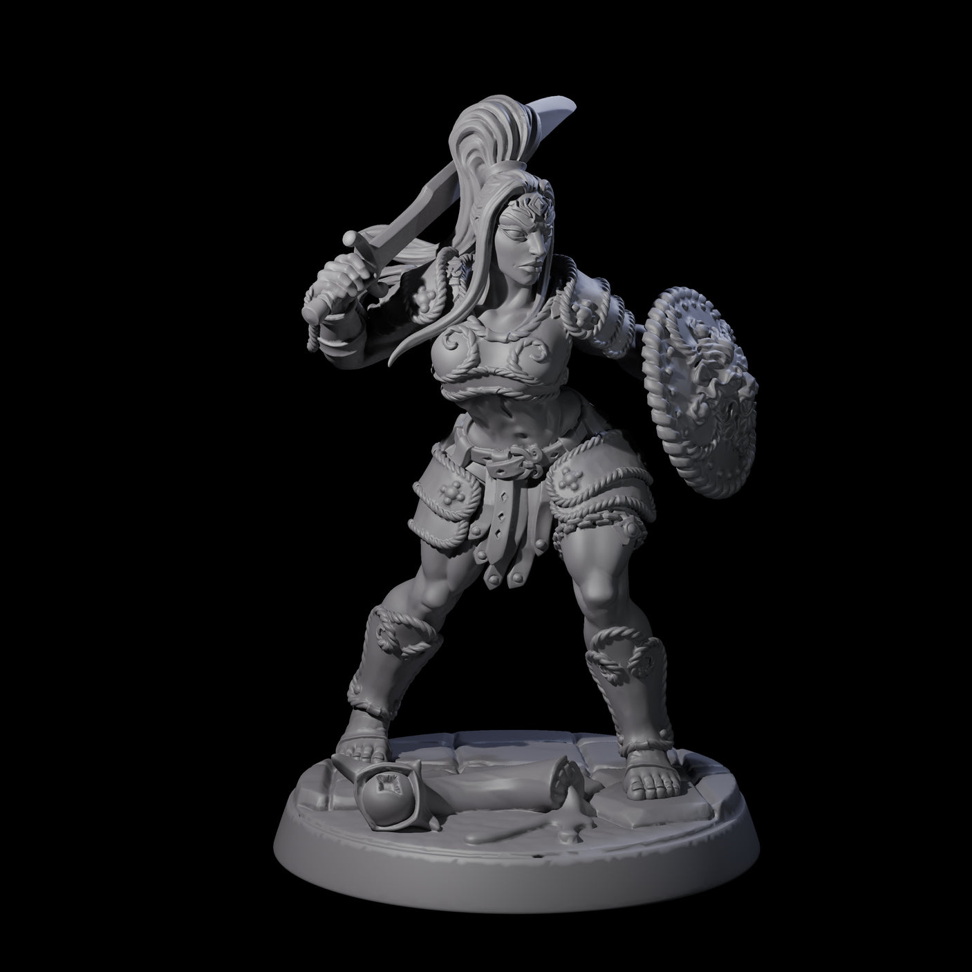 Beholder Slayer Pinup Miniature for Dungeons and Dragons, Pathfinder or other TTRPGs