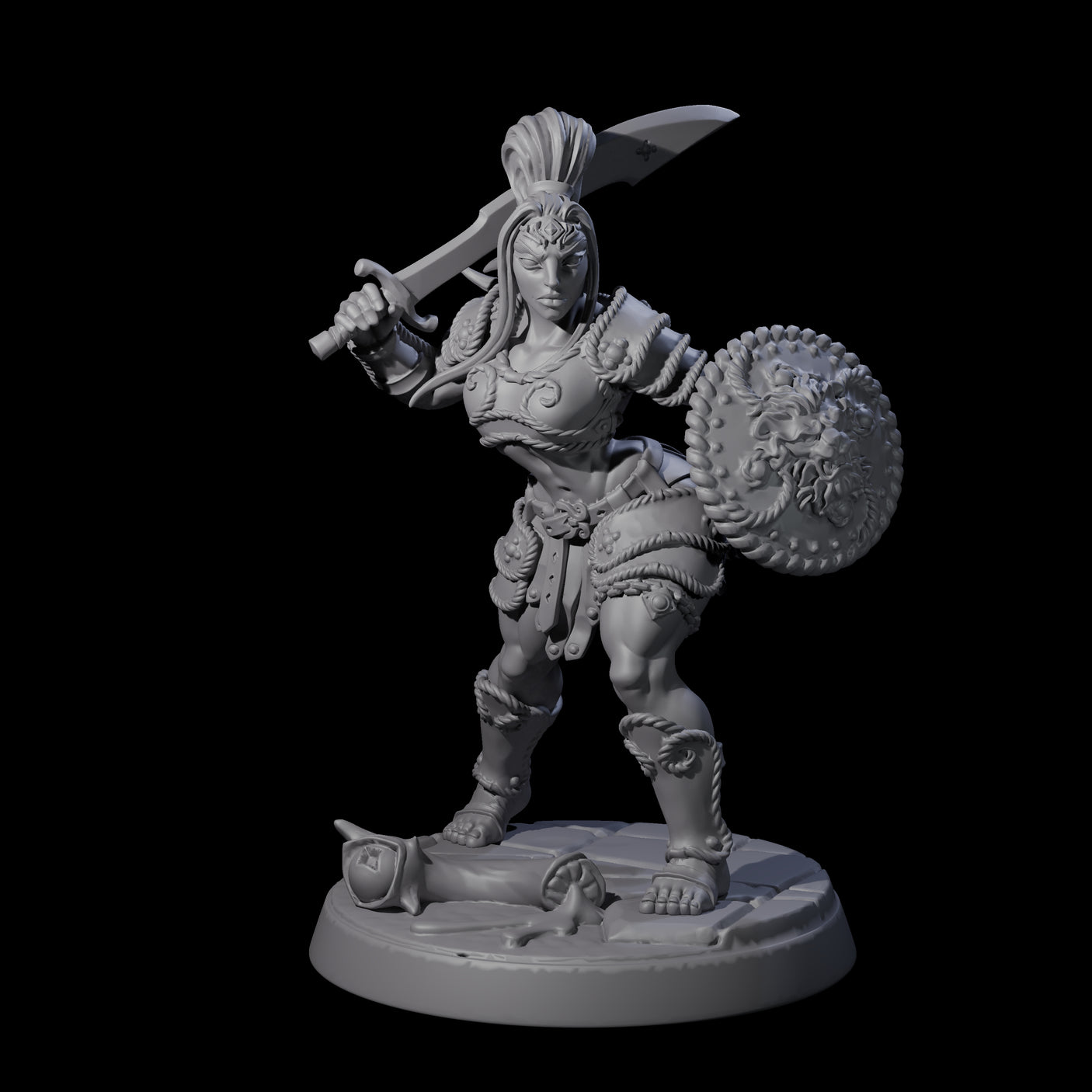 Beholder Slayer Pinup Miniature for Dungeons and Dragons, Pathfinder or other TTRPGs