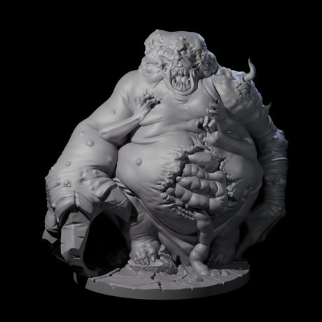 Belly Ripping Demon Lord Miniature for Dungeons and Dragons, Pathfinder or other TTRPGs