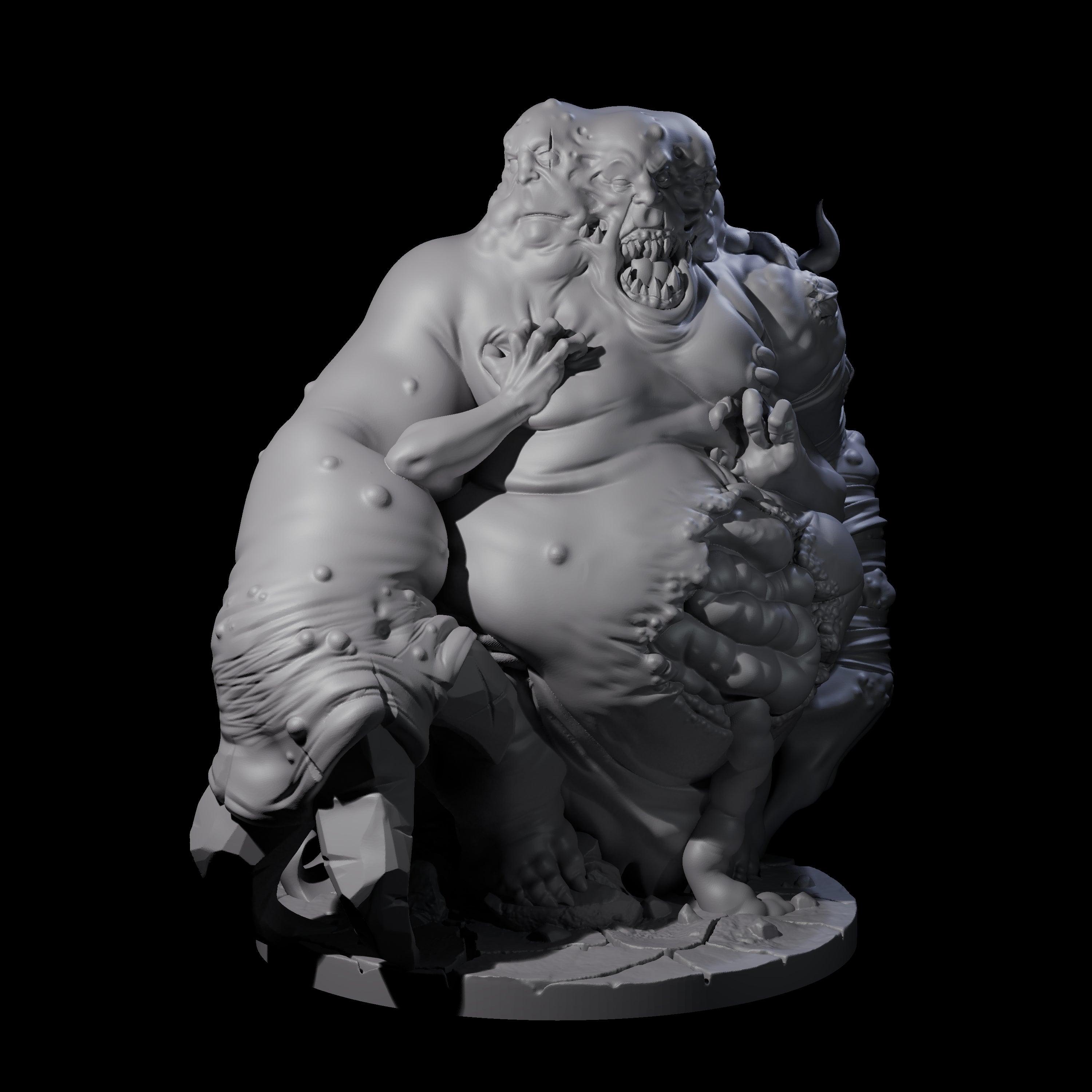 Belly Ripping Demon Lord Miniature for Dungeons and Dragons, Pathfinder or other TTRPGs