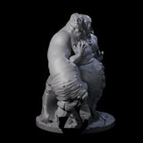 Belly Ripping Demon Lord Miniature for Dungeons and Dragons, Pathfinder or other TTRPGs
