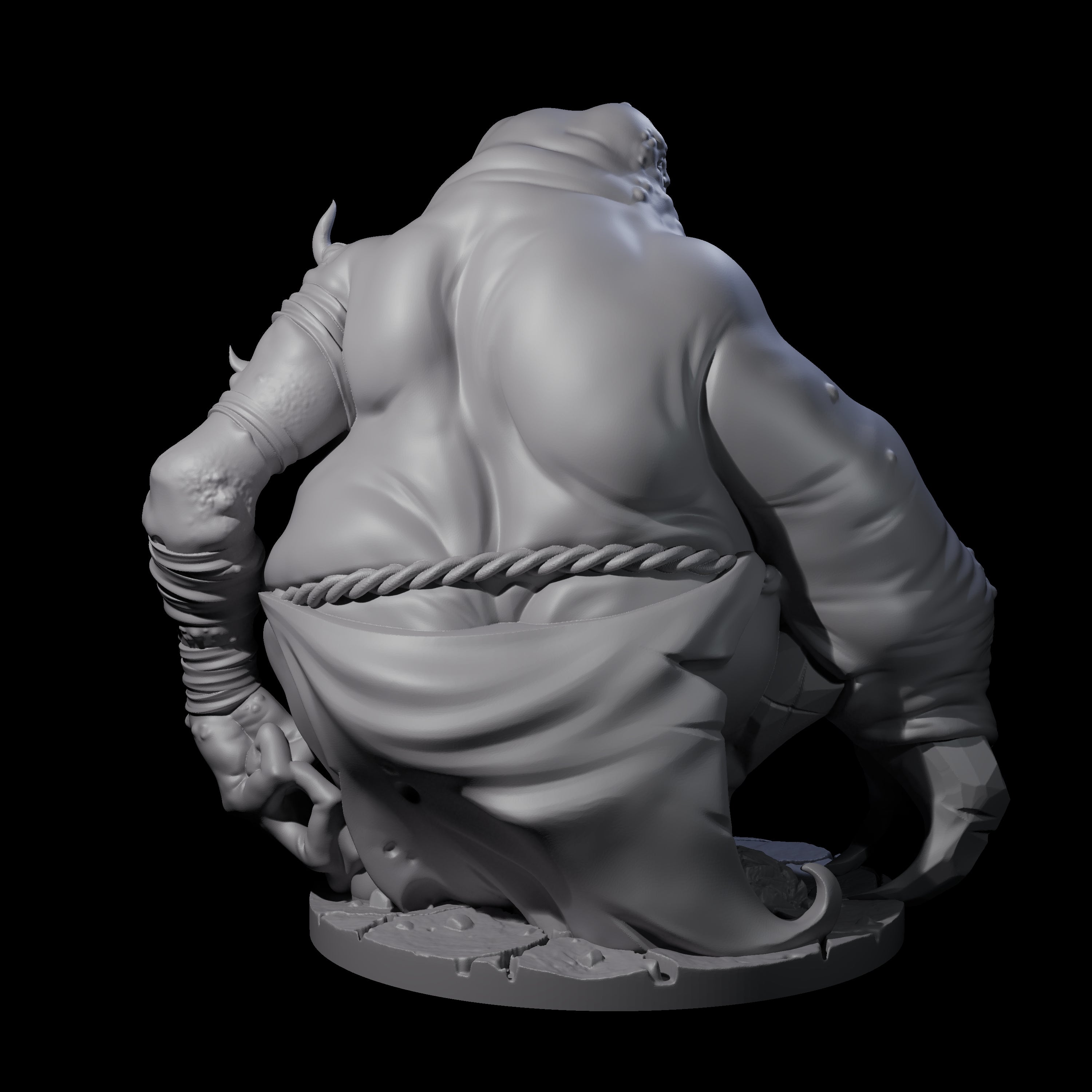 Belly Ripping Demon Lord Miniature for Dungeons and Dragons, Pathfinder or other TTRPGs