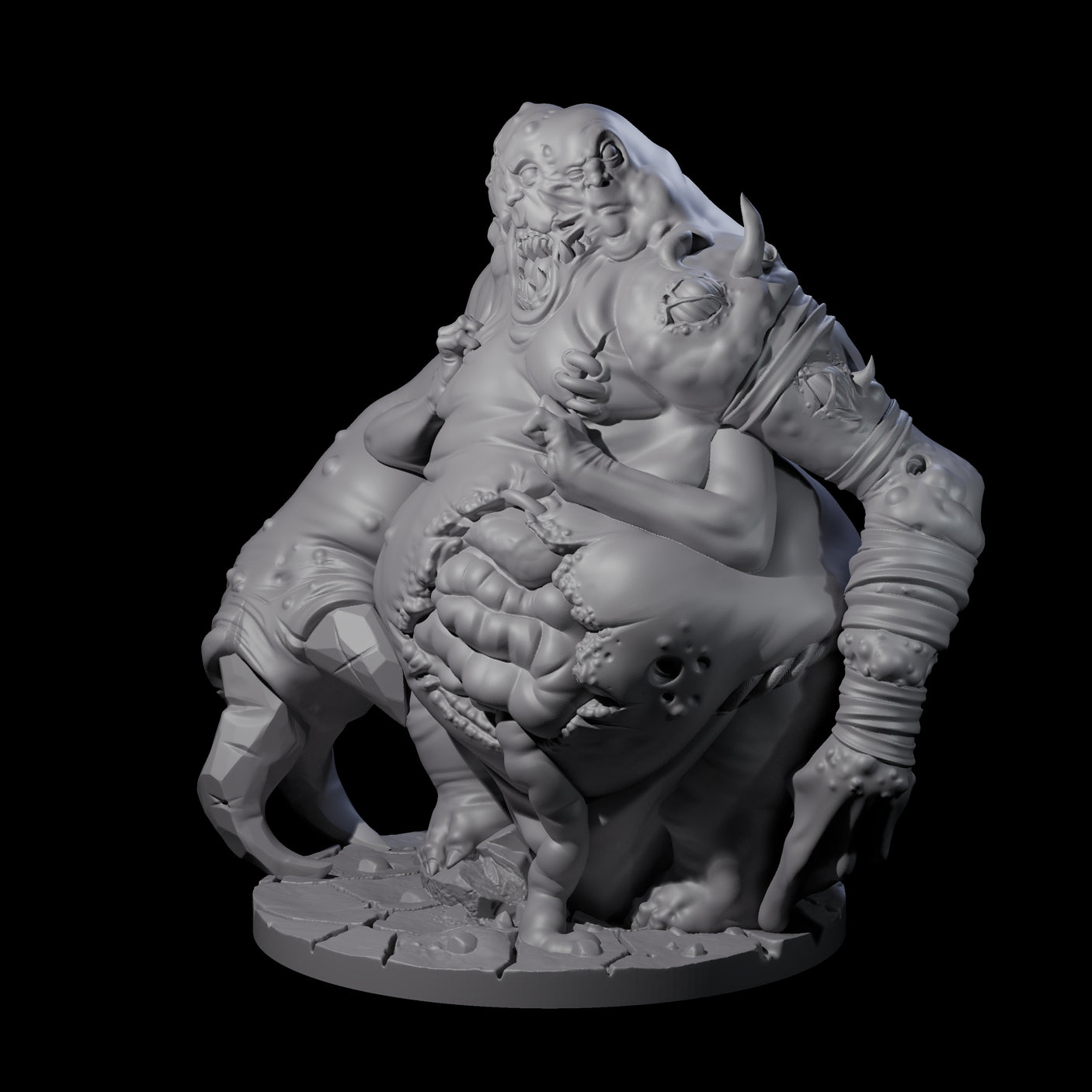 Belly Ripping Demon Lord Miniature for Dungeons and Dragons, Pathfinder or other TTRPGs