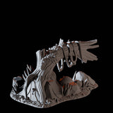Bent Tree Trunk Miniature for Dungeons and Dragons, Pathfinder or other TTRPGs
