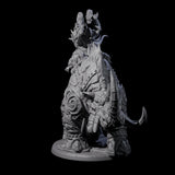 Berserker Dwarf riding Rhino A Miniature for Dungeons and Dragons, Pathfinder or other TTRPGs