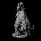Berserker Dwarf riding Rhino A Miniature for Dungeons and Dragons, Pathfinder or other TTRPGs