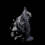 Berserker Dwarf riding Rhino B Miniature for Dungeons and Dragons, Pathfinder or other TTRPGs